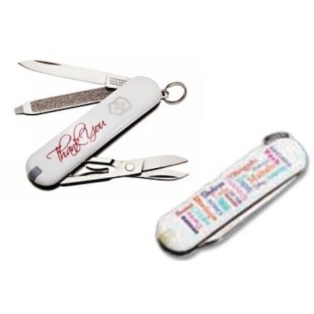 Swiss Army Brands 2019 Victorinox Classic Sd Thank You White Boxed VIC-53040